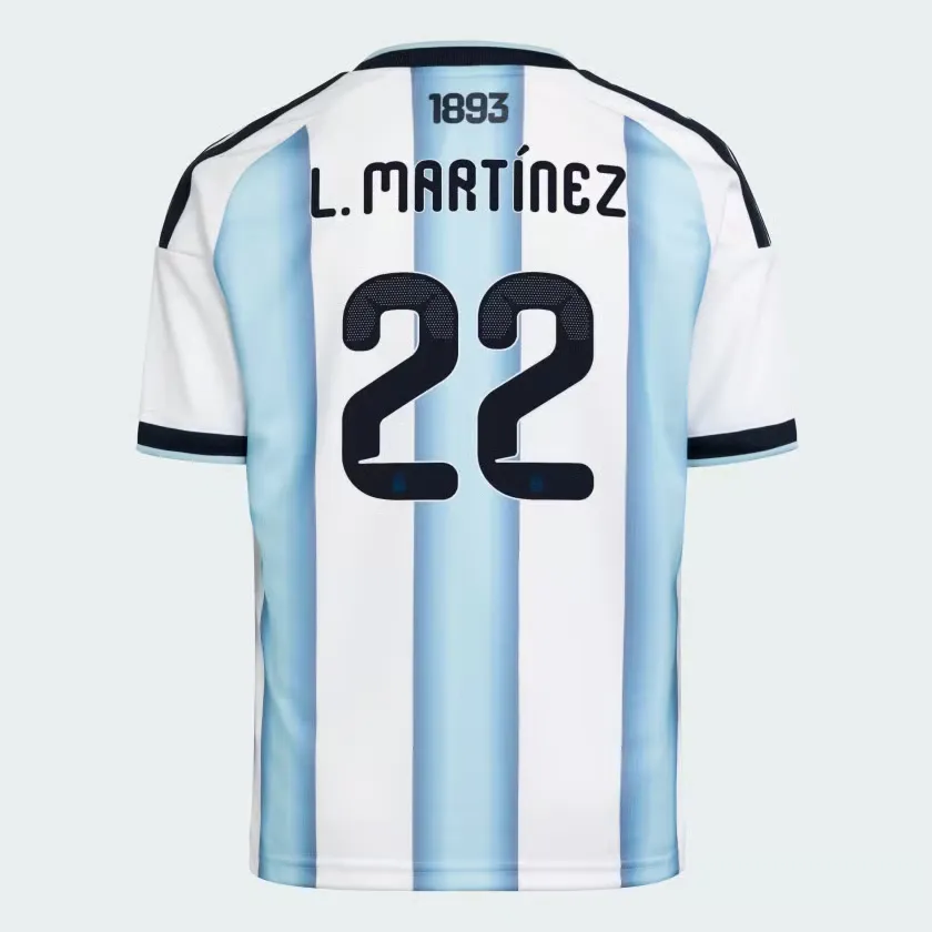 Maglia Ufficiale Casa Argentina 2026 Bambino L. MARTÍNEZ #22