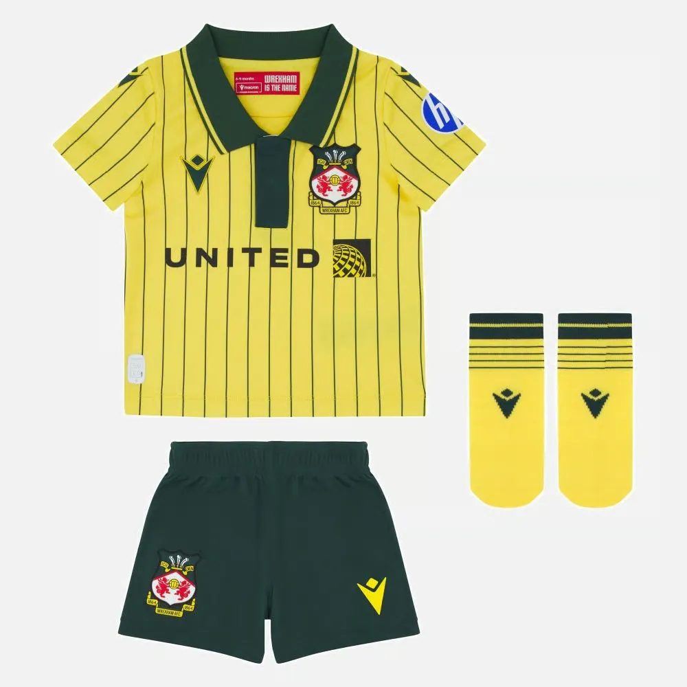 Kit da trasferta 2025/26 del Wrexham AFC da bambino