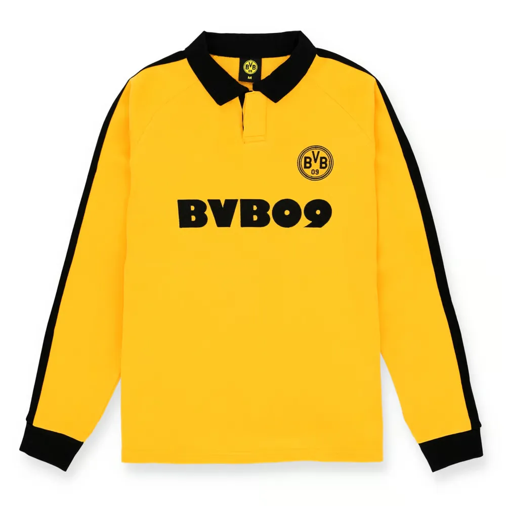Maglia retro anni 70 manica lunga del BVB Borussia Dortmund per bambini