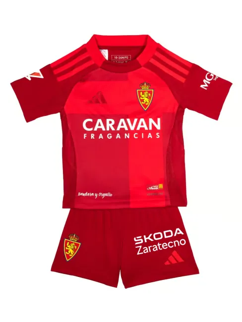 Kit da trasferta bambino Real Saragozza 2025/26 - Rosso
